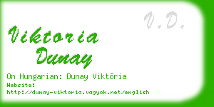 viktoria dunay business card
